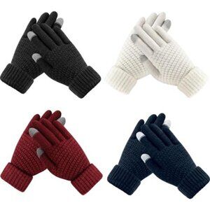 Winter Gloves for Women Touchscreen Knit Warm Cold Weather Elastic Cuff Gloves